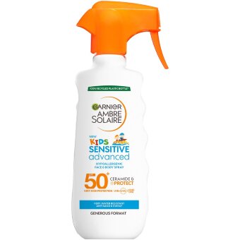 Солнцезащитный спрей Garnier Ambre Solaire Sensitive Advanced Kids для чувствительной кожи 270 мл Солнцезащитный спрей Garnier Ambre Solaire Sensitive Advanced Kids для чувствительной кожи 270 мл