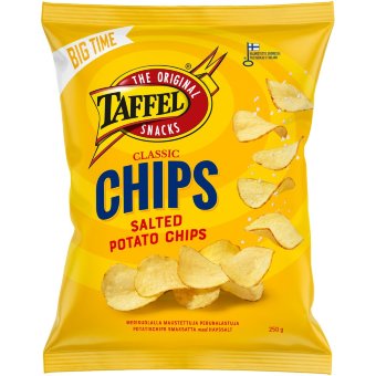 Чипсы классические соленые Taffel Chips 250 гр