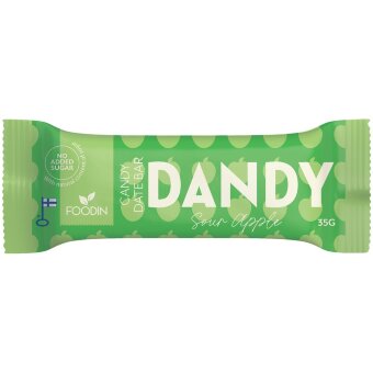 Конфета Dandy Candy Foodin, кислое яблоко, 35 гр Конфета Dandy Candy Foodin, кислое яблоко, 35 гр