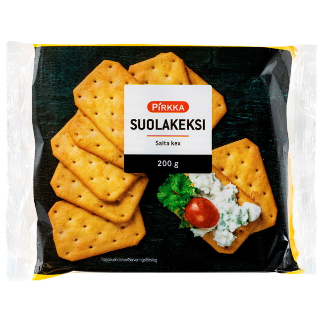 Соленый крекер Pirkka 2x100 гр