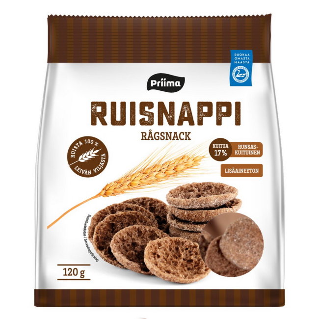 Ржаные сухарики Priima 120 гр