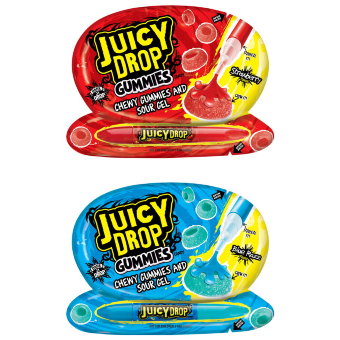 Конфеты желейные с мармеладной начинкой Topps Juicy Drop Gummies 57 гр