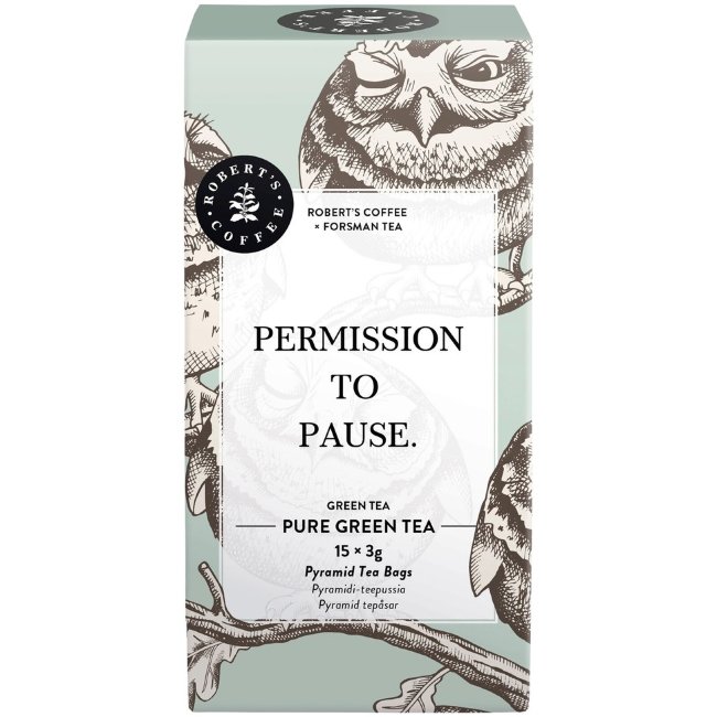 Чай зеленый Сенча 100% Robert's Coffee x Forsman tea (уп 15 шт) 45 гр