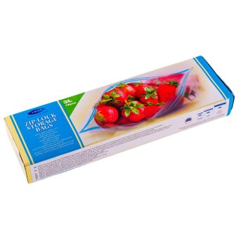 Мешки для хранения Smile с двойной застежкой-зажимом, 3 л, 26 x 27 см, 15 шт