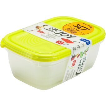 Плотно закрывающиеся контейнеры Rotho Sunshine 2 шт 1,9 л зеленые Плотно закрывающиеся контейнеры Rotho Sunshine 2 шт 1,9 л зеленые
