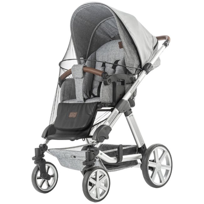 Солнцезащитная и от насекомых накидка Reer ShineSafe для детских колясок серая