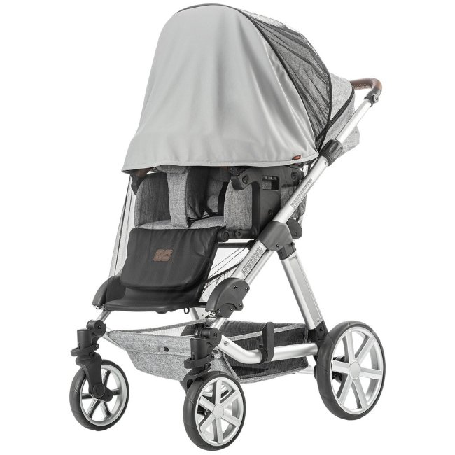 Солнцезащитная и от насекомых накидка Reer ShineSafe для детских колясок серая