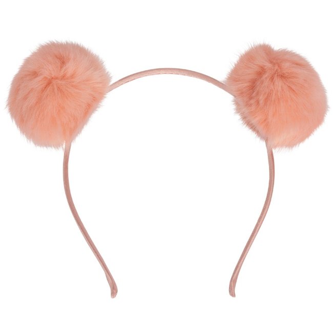 Детская повязка на голову Ibero с помпонами оранжевая