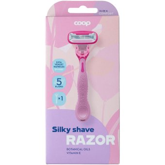 Бритвенный станок для женщин Coop Silky Shave 5 лезвий 1 шт/уп