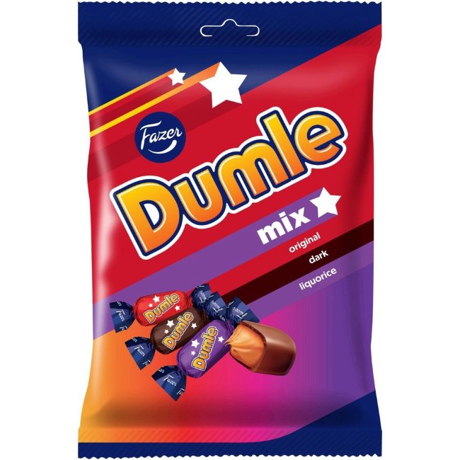 Сливочный ирис Fazer DUMLE mix в шоколаде 200 гр