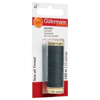 Универсальная швейная нить Gütermann 100 м полиэстер, темно-серая