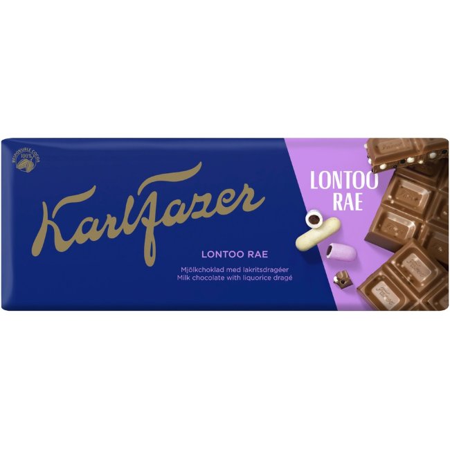 Шоколад Fazer хрустящая лакрица 180 гр