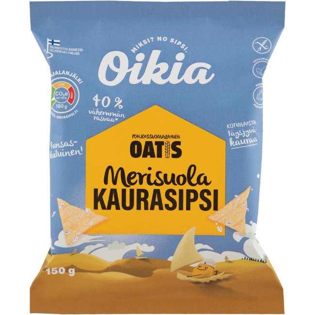 Овсяные чипсы с морской солью Chipventures 150 г