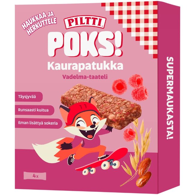 Овсяные батончики PILTTI POKS! (уп 4 шт) 92 гр Овсяные батончики PILTTI POKS! (уп 4 шт) 92 гр