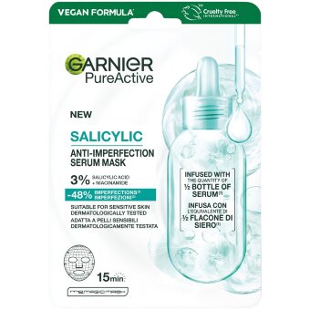Сывороточная маска Garnier PureActive Salicylic против прыщей для проблемной кожи 1 шт