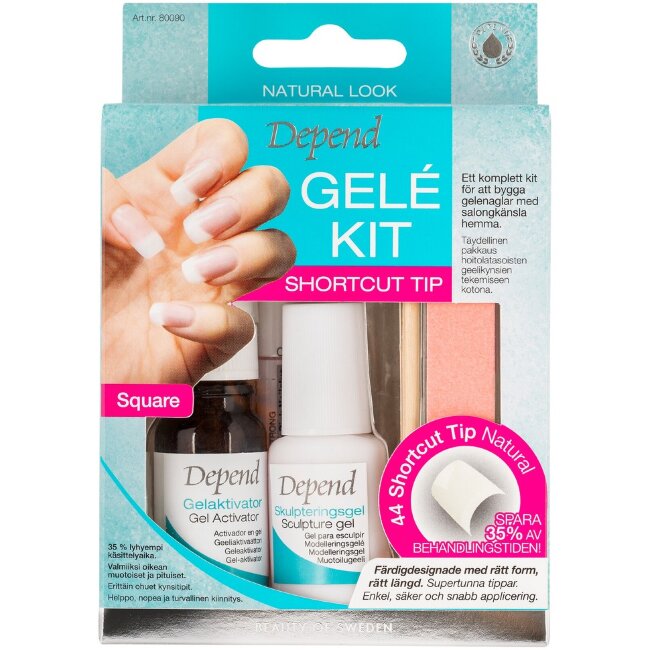 Набор для гель-ногтей Depend Gelékit Natural Look Shortcut Tip nr 80090 Набор для гель-ногтей Depend Gelékit Natural Look Shortcut Tip nr 80090