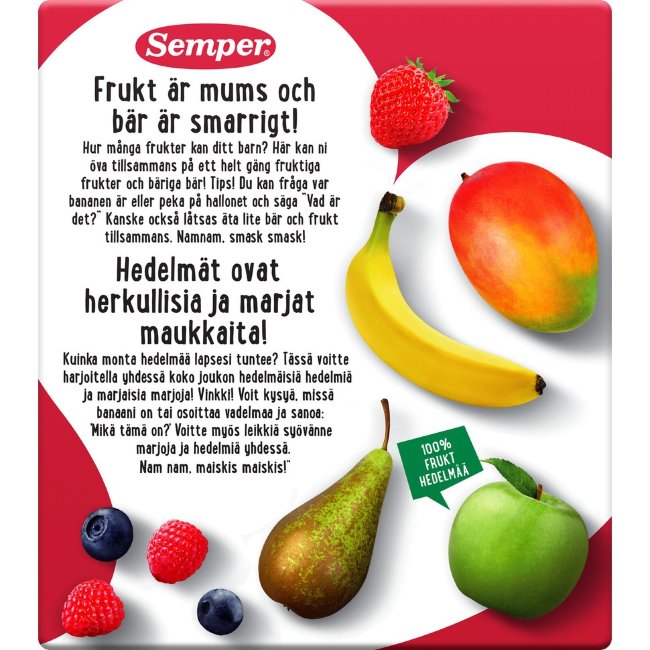 Фруктовые лакомства Semper Fruktmums (уп 8 шт) 880 гр