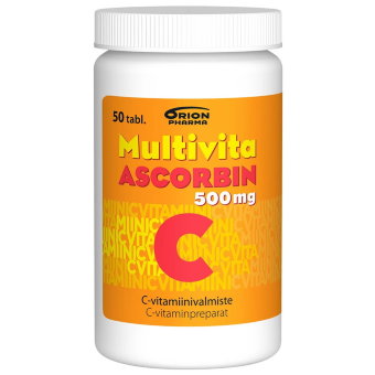 Витамин C Multivita Ascorbin 500 мг аскорбиновая кислота 50 табл