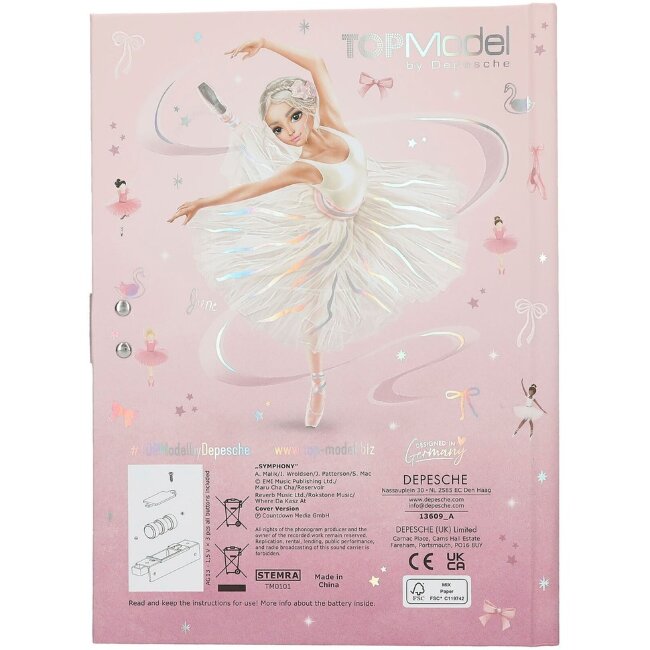 Дневник с кодовым замком и музыкальным сопровождением TOPModel BALLET Дневник с кодовым замком и музыкальным сопровождением TOPModel BALLET