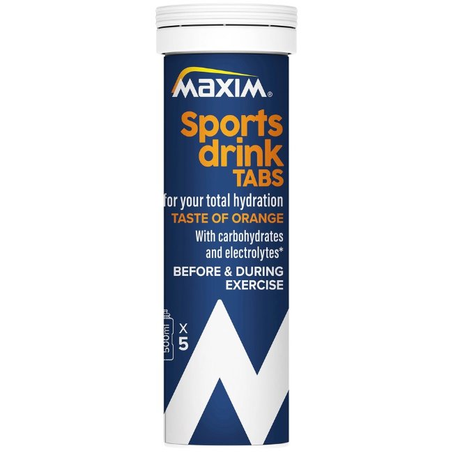 Шипучие таблетки с электролитами и углеводами Orange Maxim со вкусом апельсина 100 гр