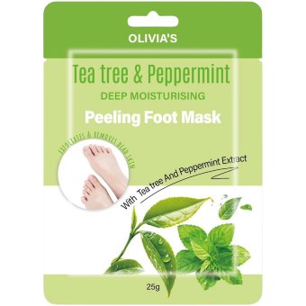 Скрабирующая маска для ног Olivia's с маслом чайного дерева и мятой