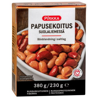 Фасоль микс Pirkka в рассоле 380/230 гр