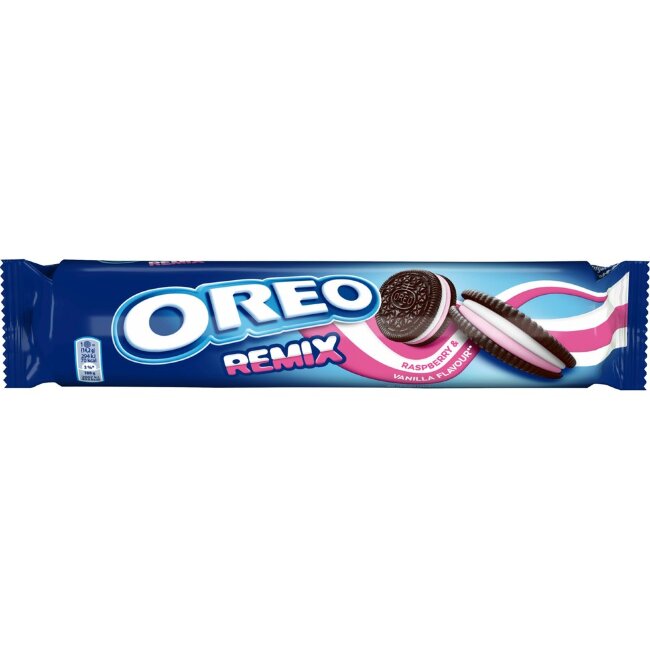 Печенье с начинкой Oreo Remix малина и ваниль 157 гр Печенье с начинкой Oreo Remix малина и ваниль 157 гр