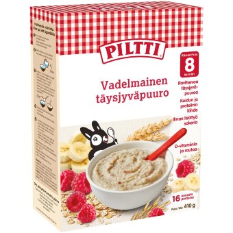 Цельнозерновая каша с малиной PILTTI 410 гр