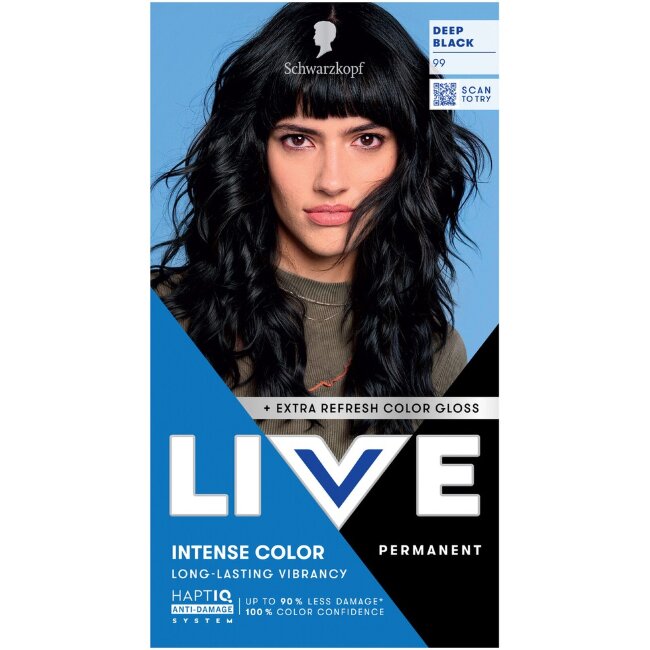 Краска для волос Schwarzkopf LIVE 99 глубокий черный