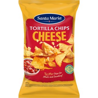 Кукурузные чипсы в сырном вкусе Santa Maria Tortilla Chips 475 гр