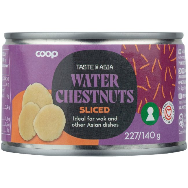 Кусочки водяного каштана Coop Taste of Asia 227/140 гр