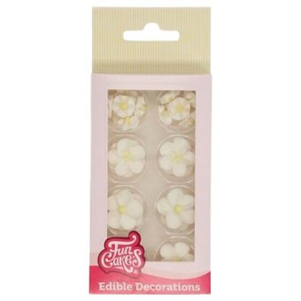 Съедобные украшения FunCakes, набор цветов белый/жёлтый