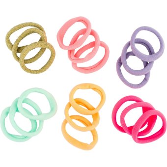 Набор бесшовных разноцветных резинок для волос Ibero 18 шт детские