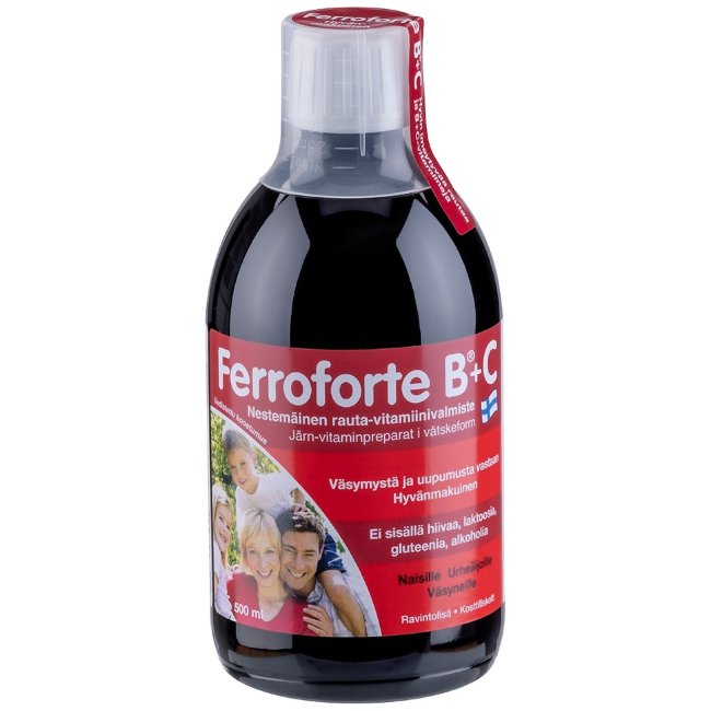 Жидкое железо Ferroforte B + C 500 мл Hankintatukku