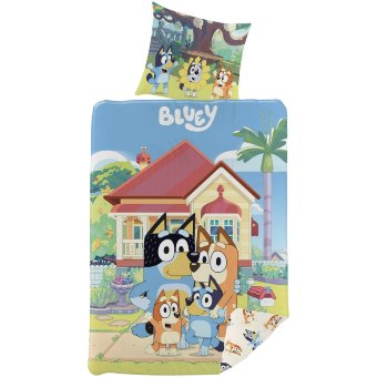 Детский комплект пододеяльника и наволочки Bluey 150x210+50x60 см многоцветный