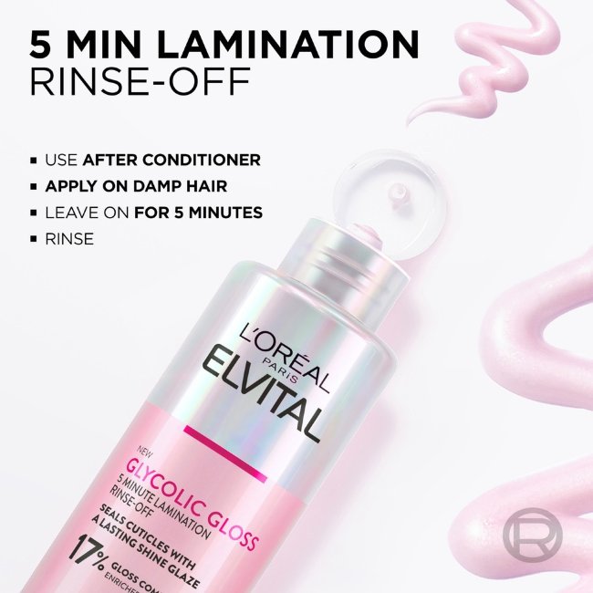 Смываемое средство L'Oréal Paris Elvital Glycolic Gloss 200 мл для тусклых волос