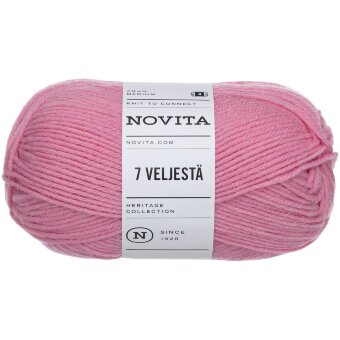 Пряжа Novita Lanka 7 Veljestä 100 гр карамель 510