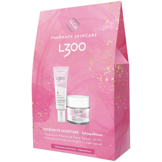 Подарочный набор L300 Intensive Moisture для женщин с сывороткой для лица и ночным кремом 2x30/50 мл