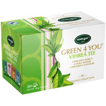 Чай Nordqvist зеленый 4 сорта 20 шт
