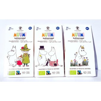 Шоколадный батончик Dammenberg Muumi органический, шоколадная долька fair trade 55 гр