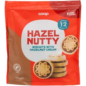 Печенье с кремом из лесного ореха Coop 175 гр