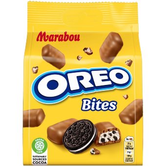 Конфеты с кремом и печеньем в молочном шоколаде Marabou Oreo Bites 140 гр Конфеты с кремом и печеньем в молочном шоколаде Marabou Oreo Bites 140 гр