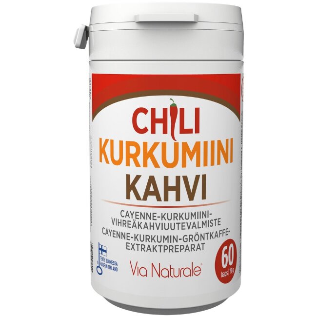 Капсулы Chili-Kurkumiini-Kahvi 60 шт Via Naturale Капсулы Chili-Kurkumiini-Kahvi 60 шт Via Naturale