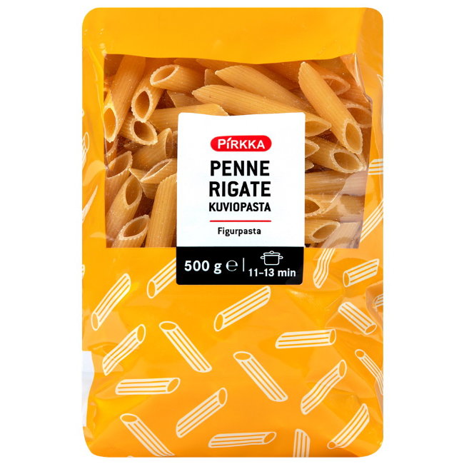 Паста итальянская (Пенне Ригате) Pirkka Penne Rigate 500 гр