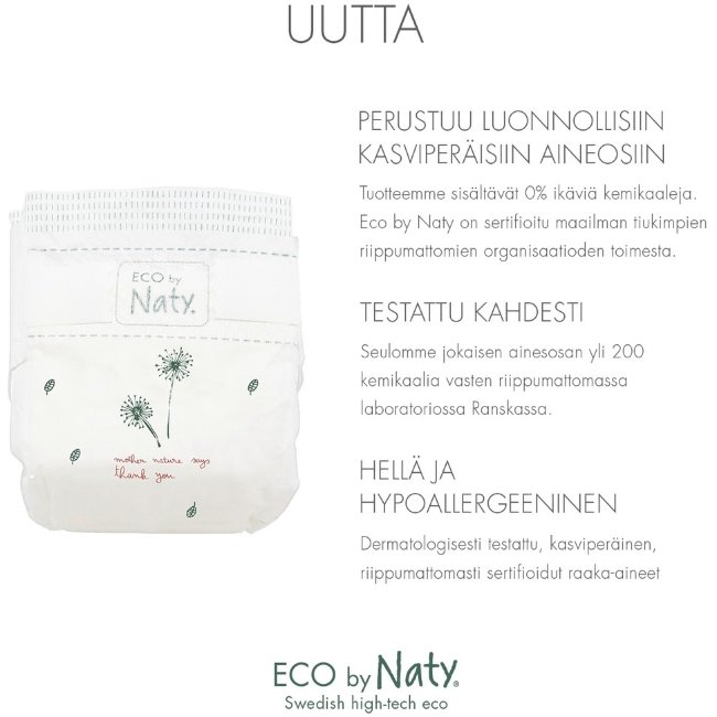 Подгузники Nature Baby Care Naty Maxi 4 с липучками 44 шт/уп