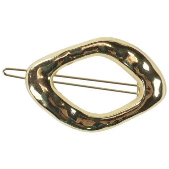 Заколка для волос Accessories with Style овальная золотистого цвета 5,5 см