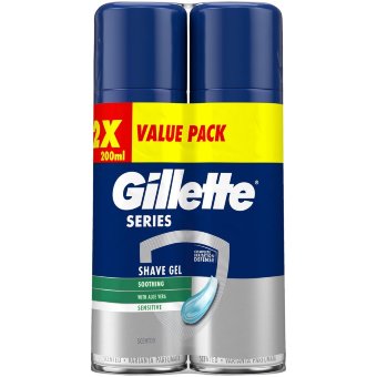 Гель для бритья Gillette 2x200 мл Sensitive Series