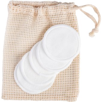 Многоразовые ватные диски Cailap, 6 шт в мешочке для хранения