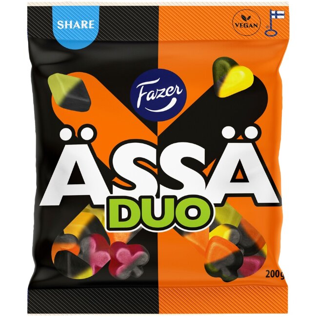 Микс жевательных конфет с лакрицей Fazer Ässä Duo 200 гр