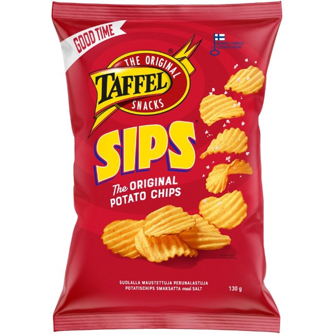 Соленые чипсы Taffel Sips 130 гр